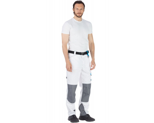 Брюки мужские рабочие летние "Старт" белые с серым